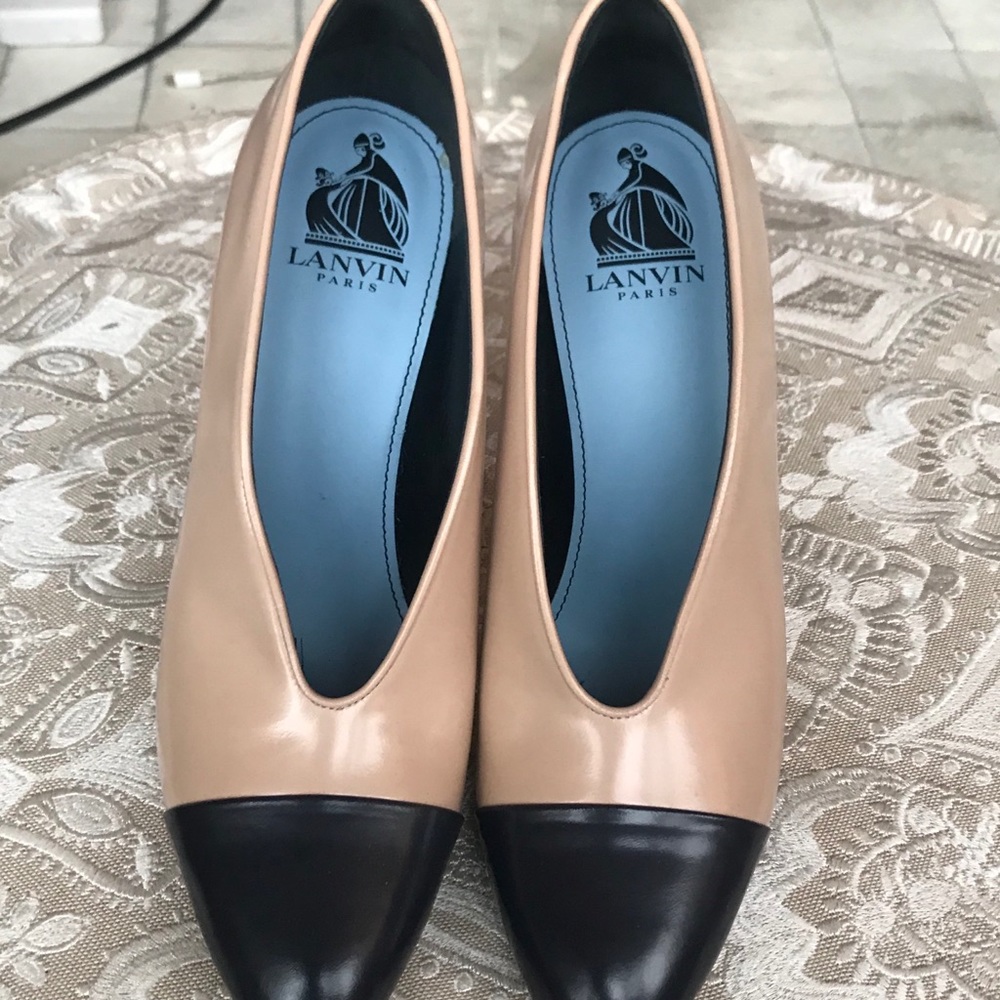 LANVIN Nude Two Tone Shoes